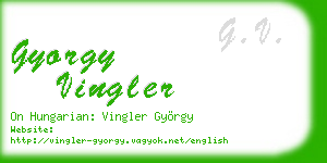 gyorgy vingler business card